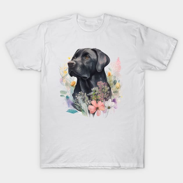 Black Lab T-Shirt by Mixtgifts